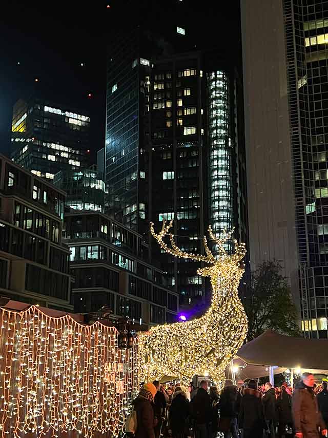 Frankfurt Weihnachtsmarkt 2022 in der Stadtmitte