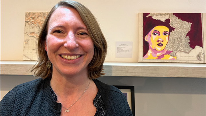 Ausstellung von Karten zu Kunst, gemalt von Ulrike bei Moya Cafe